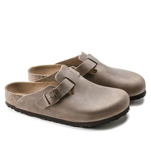 Leather Boston Birkenstock Clogs